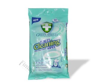 GREEN Chusteczki do czyszczenia toalety 40szt SHIELD TOILET CLEANING WIPES