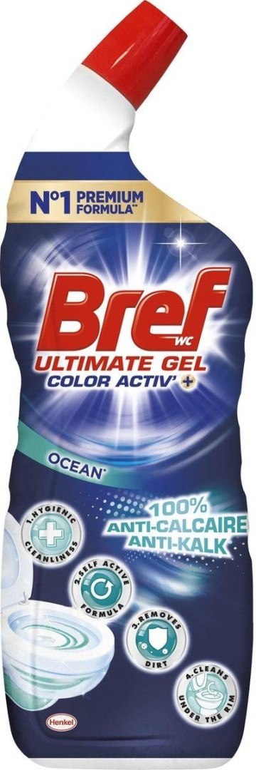 Bref Ultimate Gel Color Active + Ocean Żel WC 700 ml Henkel Bref Ultimate Gel Color Active + Ocean Żel WC 700 ml Henkel
