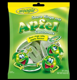 Woogie Apfel Saure Ringe Żelki 250 g GUNZ - Fine european food