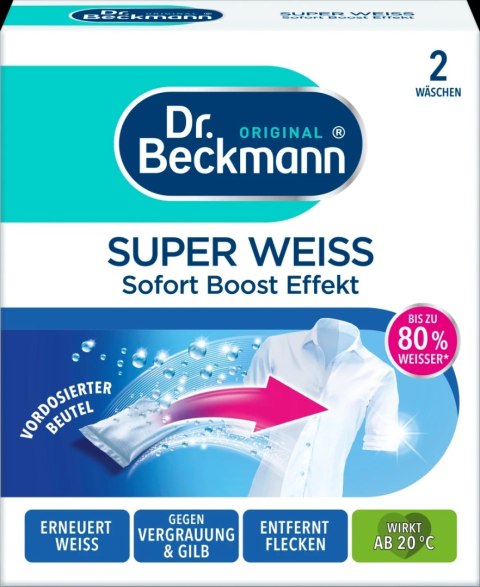 Dr.Beckmann Super Weiss Wybielacz 2 x 40 g DE Dr.Beckmann Super Weiss Wybielacz 2 x 40 g DE