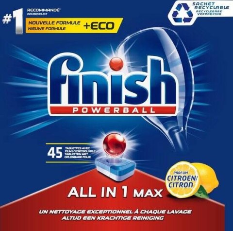 Finish Powerball All in1 Max Citrus Kapsułki do Zmywarki 45 szt. Finish Powerball All in1 Max Citrus Kapsułki do Zmywarki 45 szt.