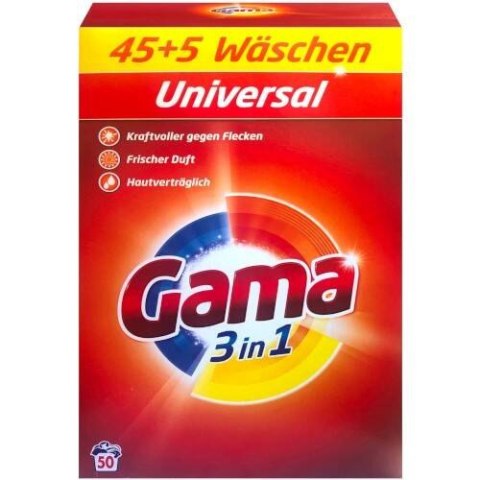 Gama Uniwersalny Proszek do Prania 45+5 prań DE Gama Uniwersalny Proszek do Prania 45+5 prań DE