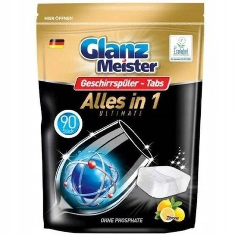 GlanzMeister All in 1 Zitrone Tabletki do Zmywarki 90 szt. GlanzMeister All in 1 Zitrone Tabletki do Zmywarki 90 szt.