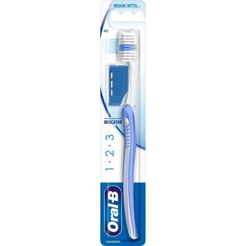 Oral-B 1 2 3 Travel Cap Mittel Szczoteczka do Zębów Oral-B 1 2 3 Travel Cap Mittel Szczoteczka do Zębów