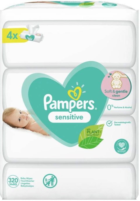 Pampers Sensitive Chusteczki Nawilżone 320 szt. Pampers Sensitive Chusteczki Nawilżone 320 szt.