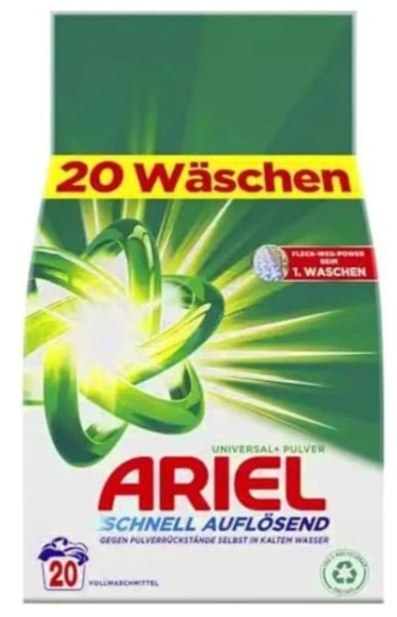 Ariel Universal+ Proszek do Prania 20 prań Ariel Universal+ Proszek do Prania 20 prań