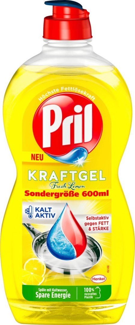Pril Kraft-Gel Fresh Lemon Płyn do Naczyń 600 ml Pril Kraft-Gel Fresh Lemon Płyn do Naczyń 600 ml