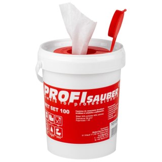 Ściereczki w wiaderku do nasączania z dozownikiem ProfiSauber WET SET 100 PROFI SAUBER